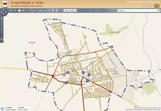 Miasto Turek na e-mapie