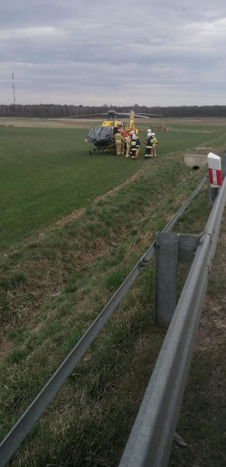 Wypadek motocyklisty w powiecie lublinieckim. Wracał z...