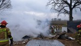 Pożar w Falęcinie! Domek letniskowy spłonął całkowicie. Zdjęcia