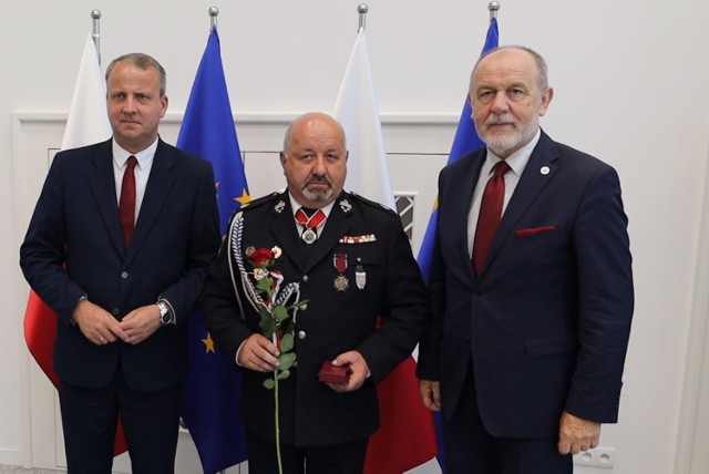 Waldemar Florkowski, prezes OSP Krotoszyn odznaczony przez Prezydenta RP