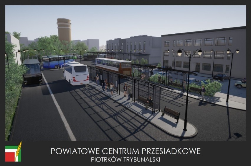 Powiatowe Centrum Przesiadkowe w Piotrkowie - stan obecny na...