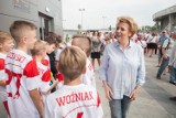 Uroczyste odsłonięcie tablicy pamiątkowej przy nowym stadionie ŁKS  [ZDJĘCIA]