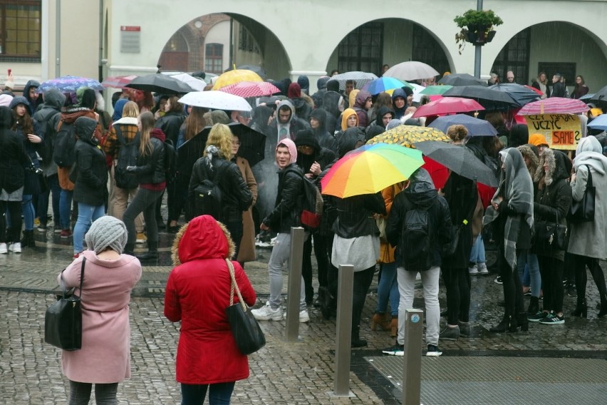 Na Rynku Staromiejskim w Stargardzie był manifest młodzieży "Edukacja seksualna to nie przestępstwo"