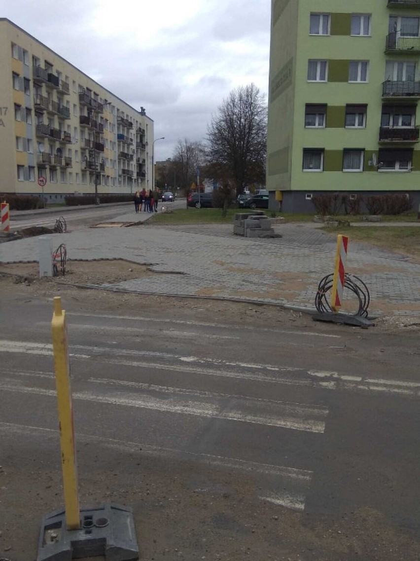 Aktualnie trwają prace na ulicy Słowackiego w Wągrowcu