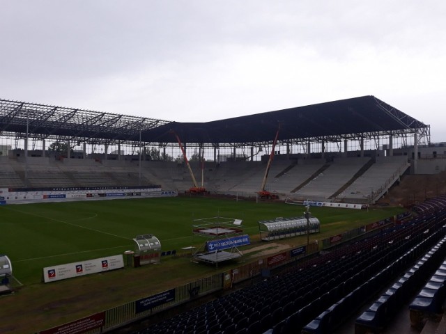 Budowa stadionu Pogoni - stan na 5 czerwca 2020