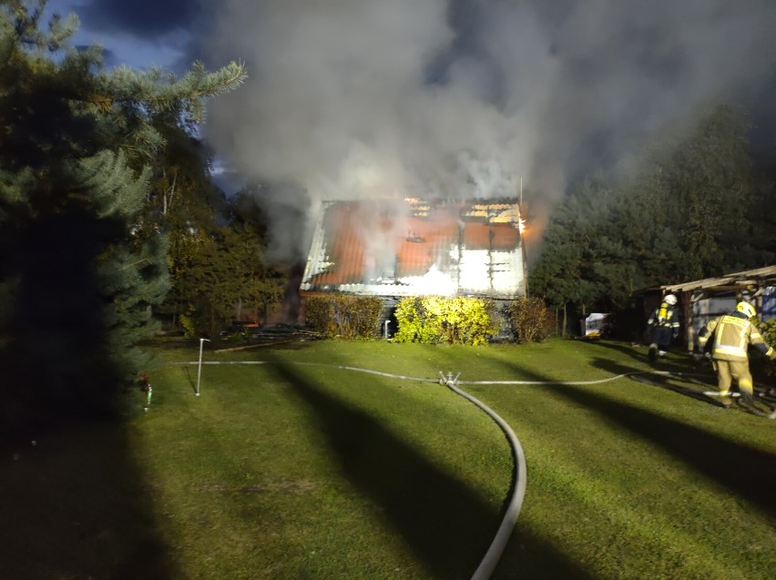 Pożar domku w gminie Choceń