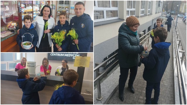 Tarnowianki były zaskoczone upominkami od wolontariuszy z okazji Dnia Kobiet