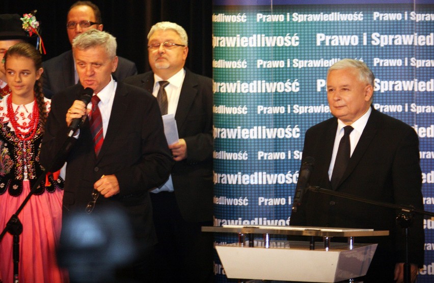 Jarosław Kaczyński na konwencji przedwyborczej w Nowym Sączu [ZDJĘCIA, WIDEO]