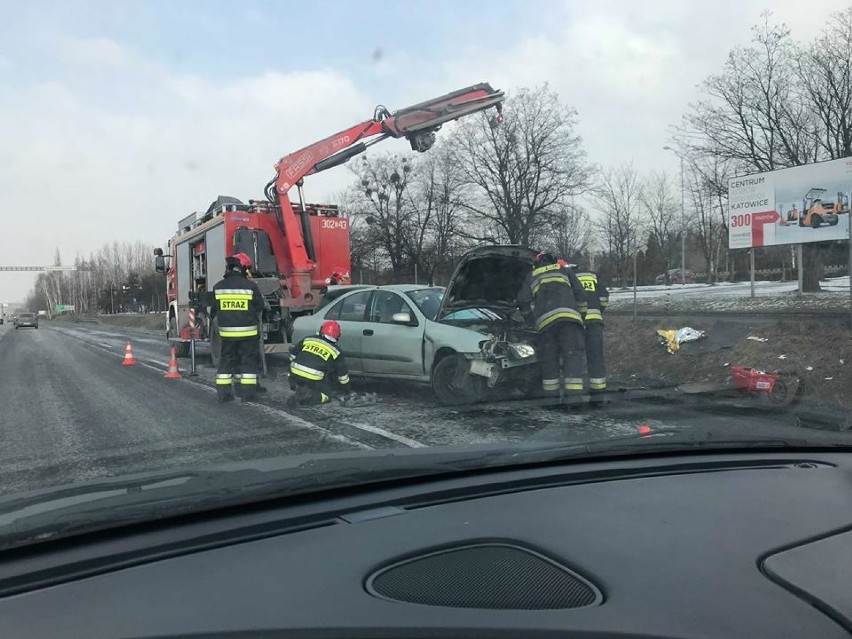 Wypadek w Katowicach na DK 86