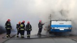 Warka. Pożar autobusu przewożącego pracowników. Straty wyniosły 80 tysięcy
