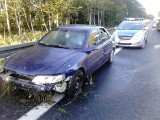 Wypadek w Ostrówku: auto wjechało do wody [zdjęcia]