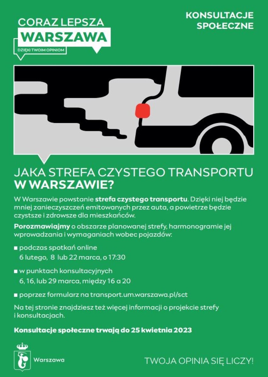Strefa Czystego Transportu w Warszawie. Jaka będzie? Ratusz pokazał projekt i plany jej rozwoju. Będą też konsultacje z mieszkańcami