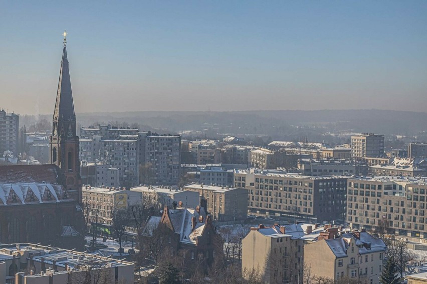 Panorama Katowic - widok z jednego z drapaczy chmur