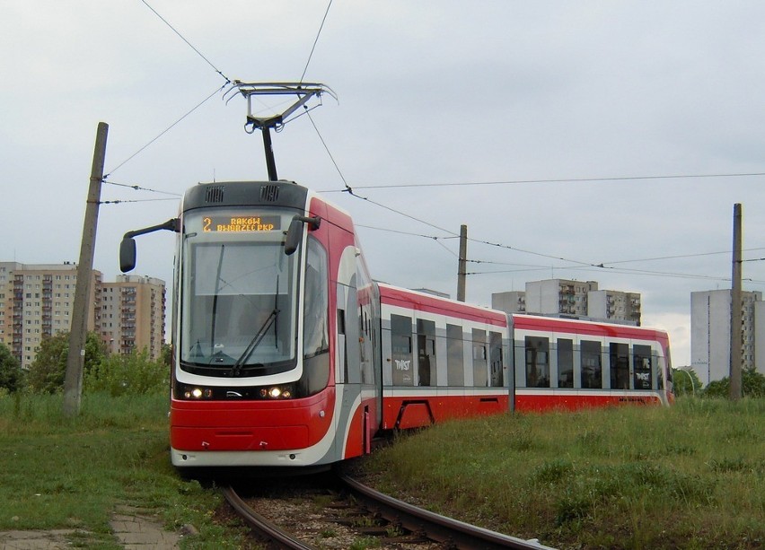 Nowy tramwaj Twist już jeżdzi po mieście na razie po linii...