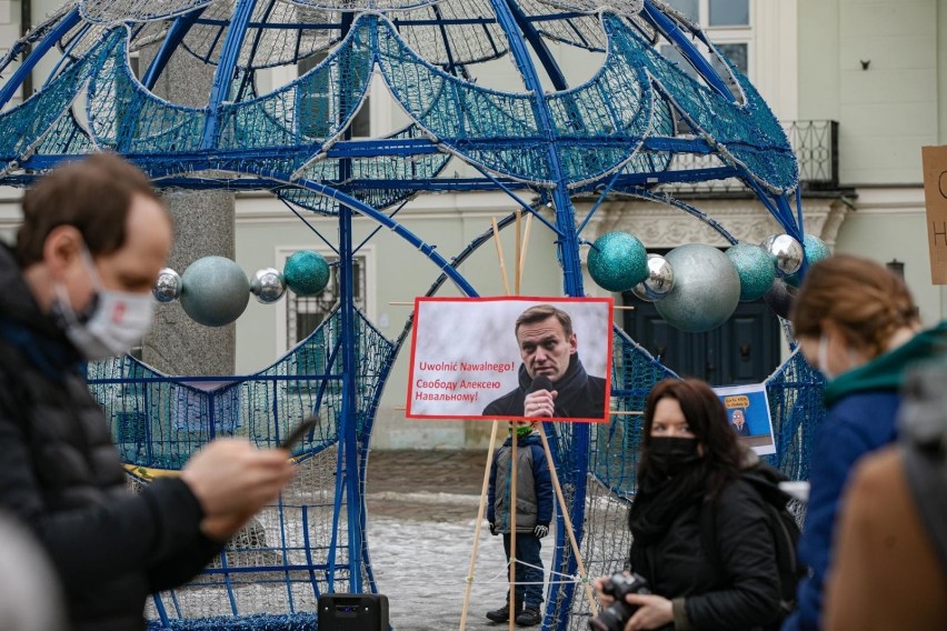 Demonstracja w sprawie rosyjskiego opozycjonisty