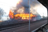 Pożar magazynu przy ul. Kolejowej w Puławach (zdjęcia)
