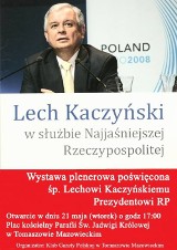 Wystawa plenerowa poświęcona Lechowi Kaczyńskiemu, byłemu prezydentowi Polski