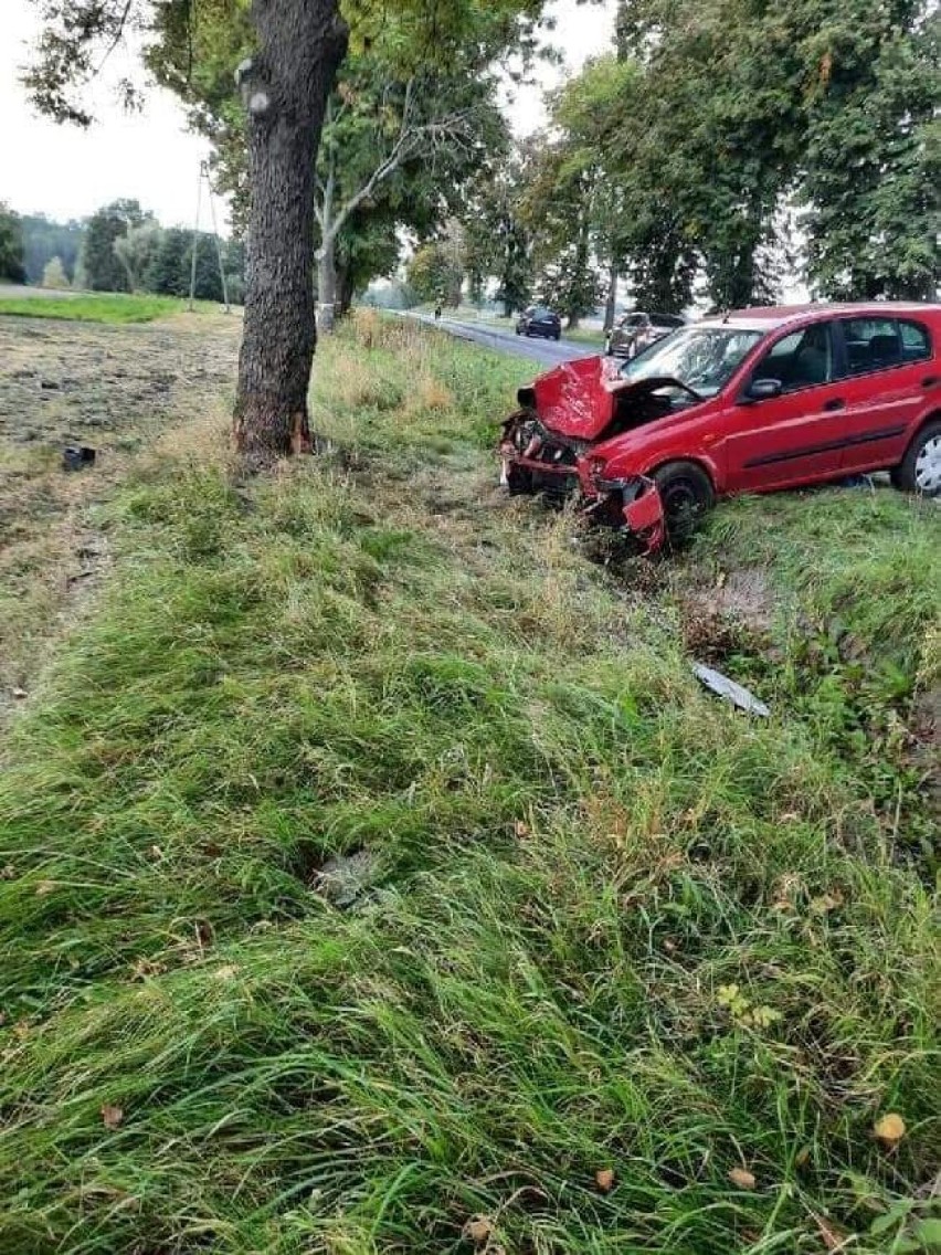 Wypadek w Krojczynie w powiecie lipnowskim. 74-letni kierowca w szpitala [zdjęcia]