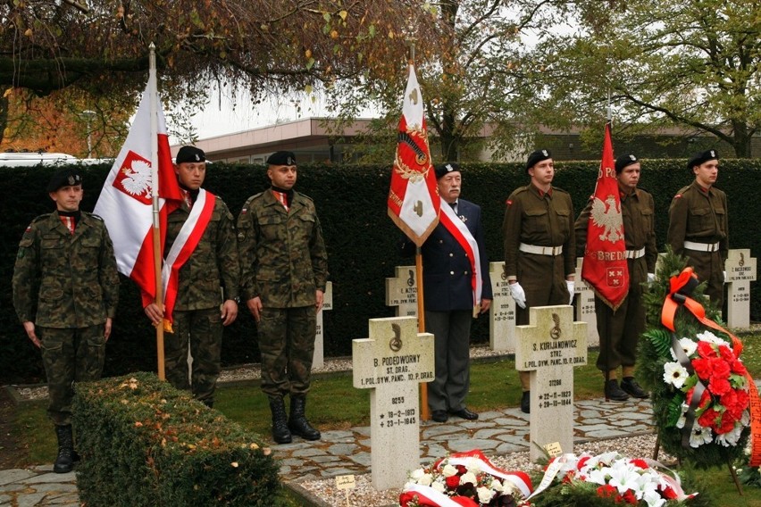 Żołnierska pamięć. 11DKPanc przy grobie gen. Stanisława Maczka na cmentarzu w Bredzie