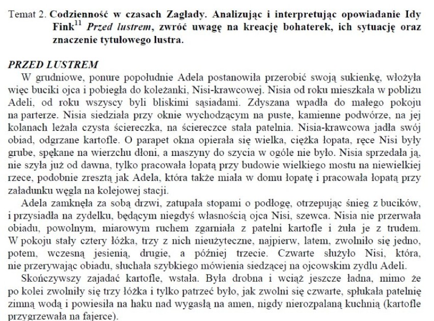 4 maja 2012 uczniowie napisali maturę z języka polskiego na...