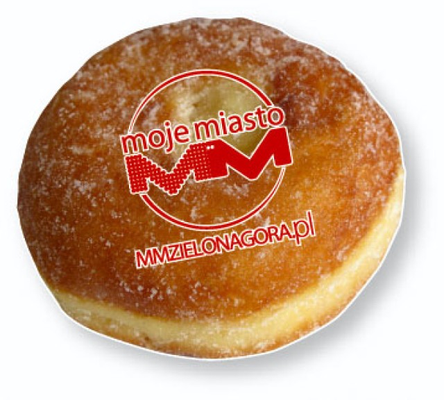 Dwa takie pączki dostaniecie pokazując najnowszy numer bezpłatnego tygodnika MM Moje Miasto Zielona Góra w Tłusty czwartek, 3 marca 2011 roku w sklepie firmowym piekarni/ciastkarni Rema przy ul. Dąbrowskiego 45!