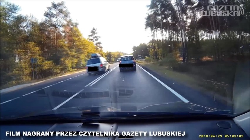 "Wyczyny" pirata drogowego na drodze śmierci Zielona Góra -...