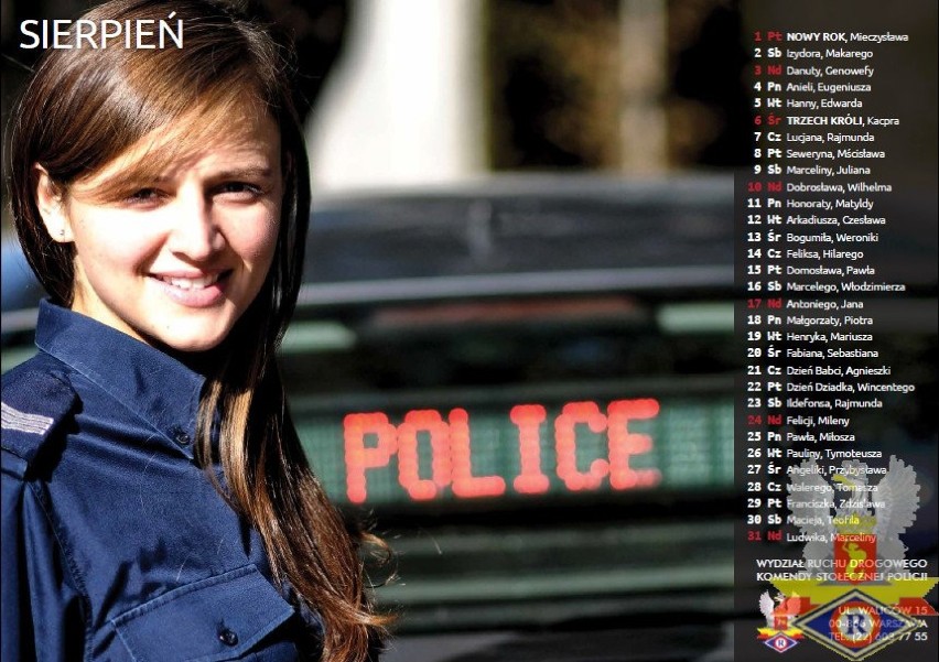 Policjantki kalendarz 2016