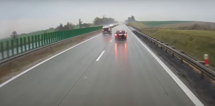 Niebezpieczna sytuacja na autostradzie A4 pod Wrocławiem