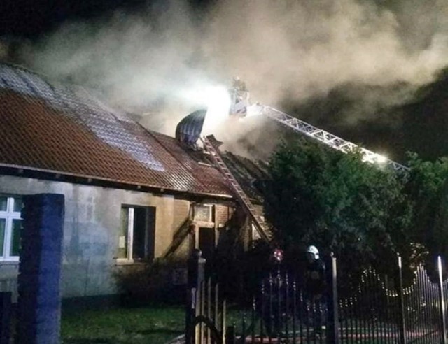 Pożar budynku wielorodzinnego w Bielkowie w gminie Kobylanka, w powiecie stargardzkim