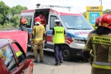 Zderzenie aut na skrzyżowaniu we wsi Przycłapy w powiecie wieluńskim FOTO