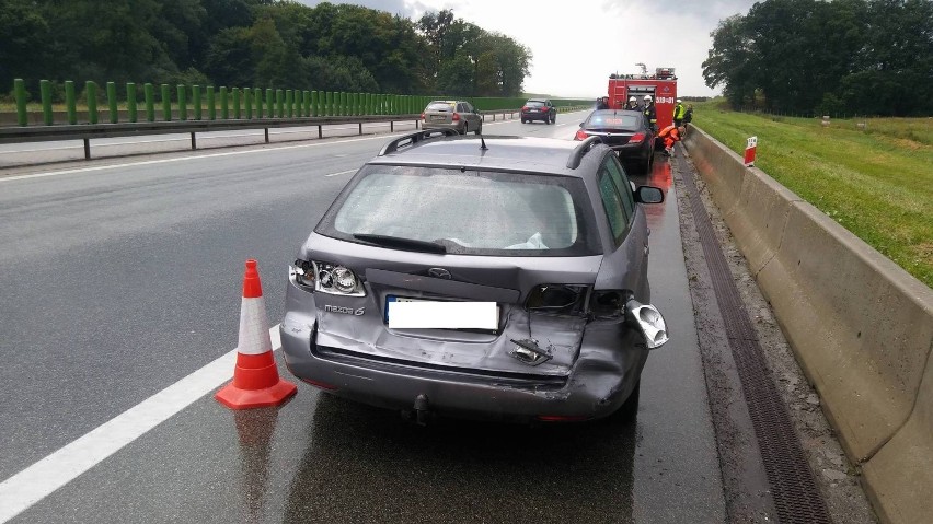 Kolizja na autostradzie A2