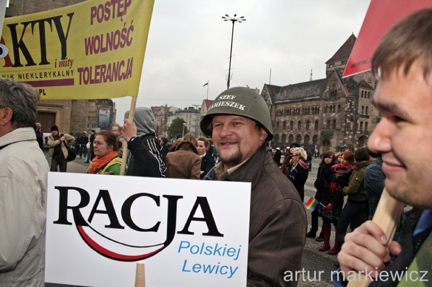 Racja polskiej lewicy również szła w marszu. Fot. Artur...