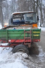 Wypadek autobusu w Morągu. Pięć osób rannych