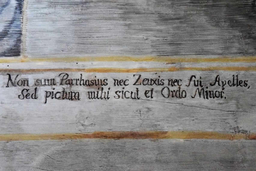 Wnętrza kościoła w Wełnie - podpis Swacha