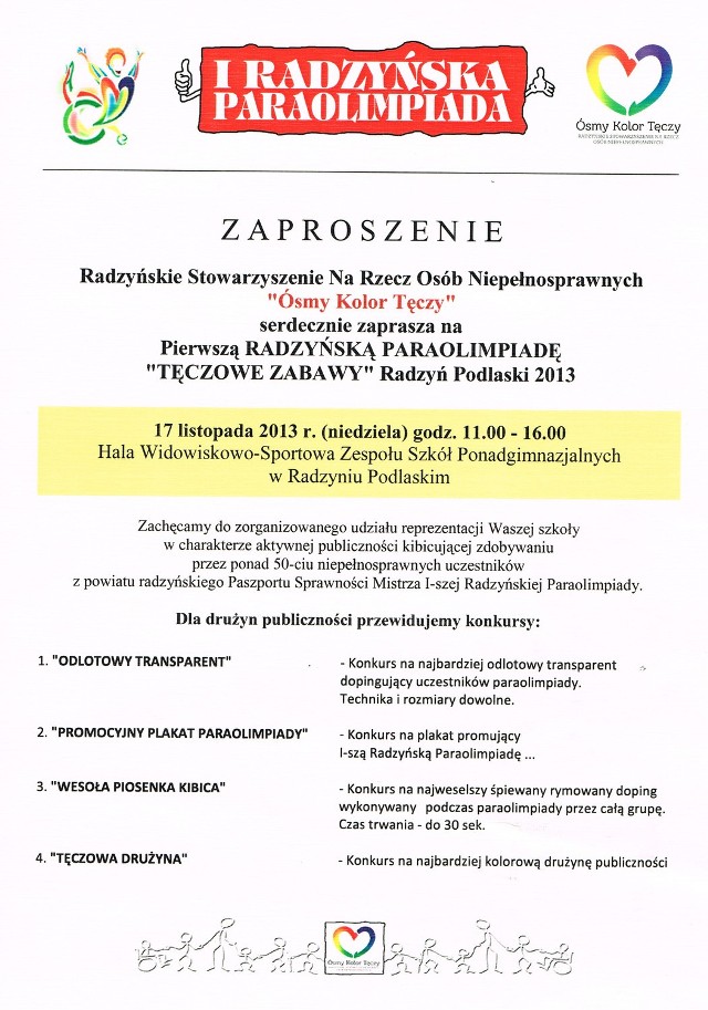 Radzyń Podlaski: Paraolimpiada - zapraszamy na imprezę!