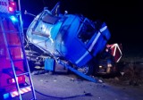Tragiczny wypadek w miejscowości Płonne. Ciężarówka uderzyła w drzewo, kierowca zginął na miejscu - zdjęcia