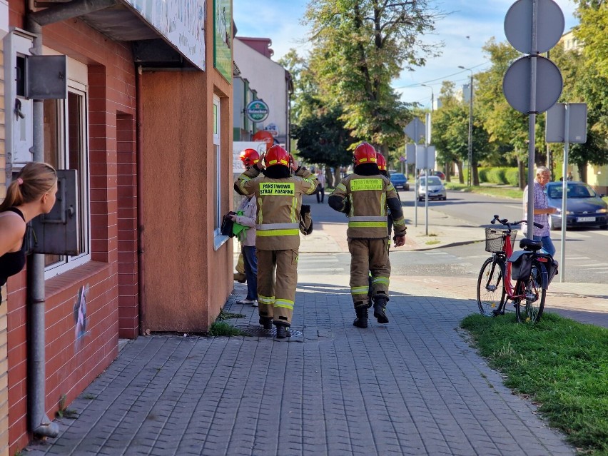 Interwencja straży pożarnej na Kaliskiej we Włocławku