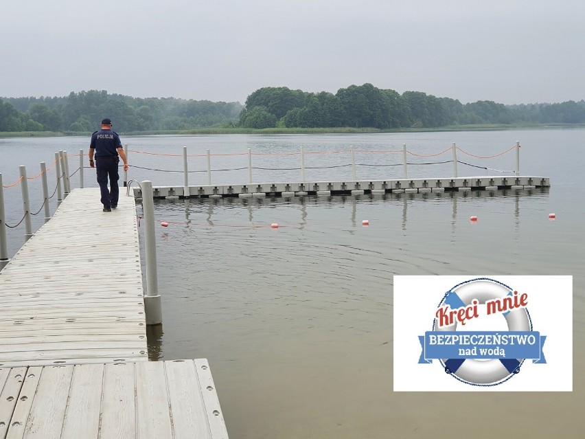 Policjanci z Włocławka skontrolowali kąpieliska przed wakacjami 2021 [zdjęcia]