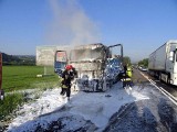 Nowy Sącz: pożar ciężarówki [ZDJĘCIA]