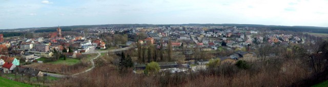 Panorama Golubia-Dobrzynia z tarasu widokowego na zamku