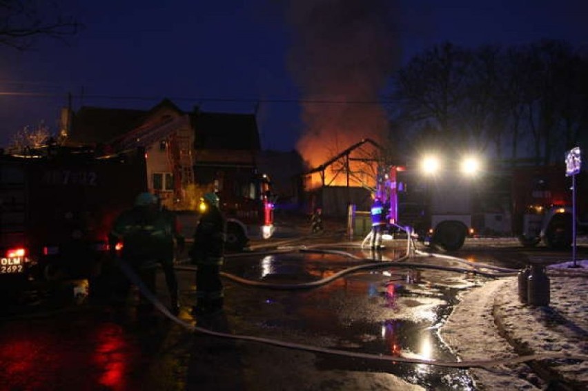 Pożar w Kraszewie. Spalił się budynek gospodarczy