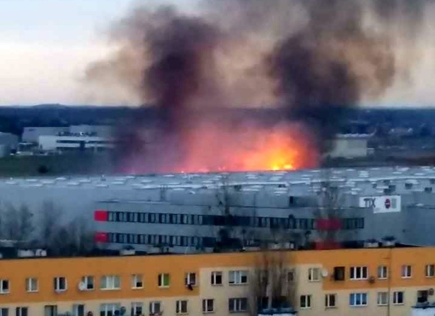 Wrocław. Strażacy kilka godzin walczyli z groźnym pożarem na północy miasta (ZOBACZ ZDJĘCIA)