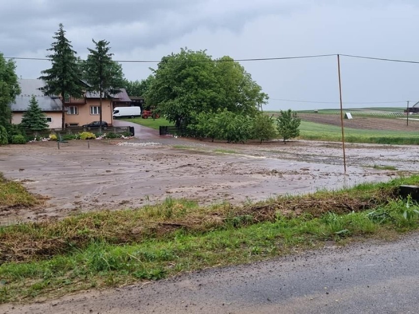 Skutki ulewy w gminie Radziemice