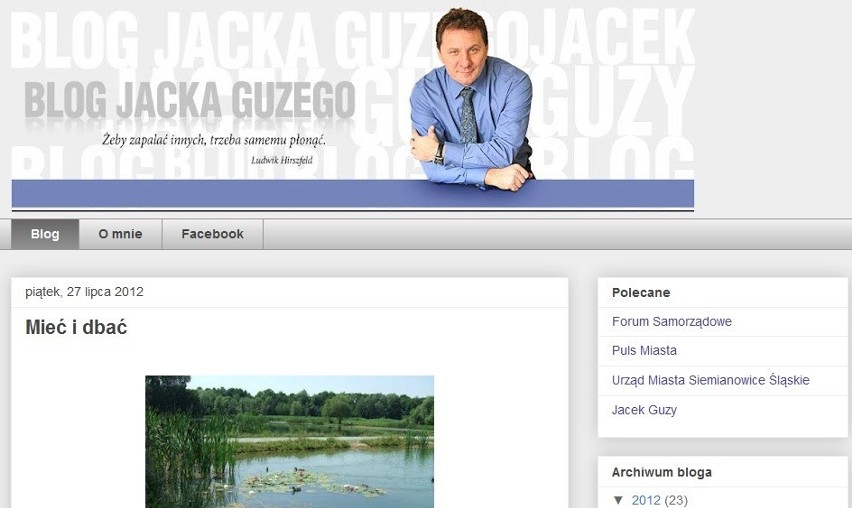 jacekguzy.blogspot.com 

Blog prezydenta Siemianowic jest...
