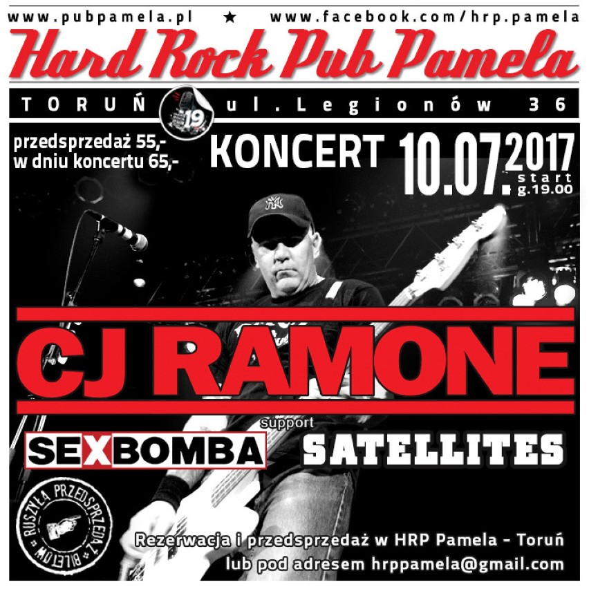 Koncert CJ Ramone w HRPP już 10 lipca