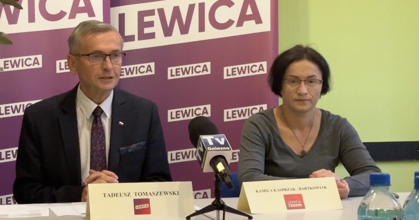 Poseł Tadeusz Tomaszewski i Kamila Kasprzak-Bartkowiak, kandydatka Nowej Lewicy