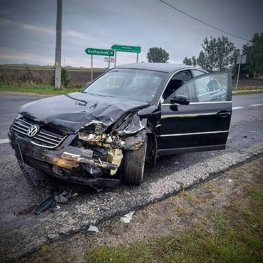 Gmina Witkowo. Zderzyły się dwa auta. Jedna osoba poszkodowana