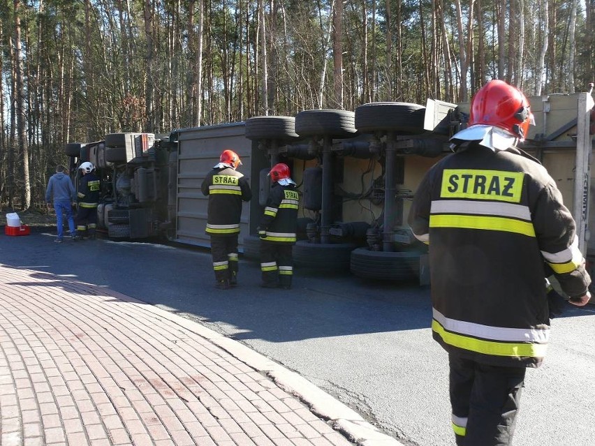 Bolewicko: Tir zablokował rondo [FOTO]