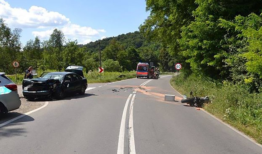 Motocyklista z gminy Stary Sącz zginął w wypadku koło Zakliczyna