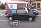 Wypadek w Kaliszu. Potrącenie rowerzysty na ulicy Częstochowskiej. ZDJĘCIA